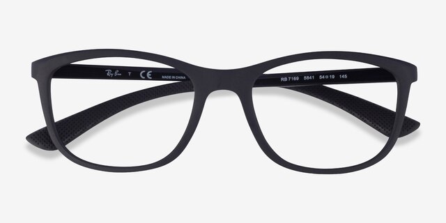 Ray-Ban RB7169 Matte Black PlasticEyeglass Frames from EyeBuyDirect, Closed View