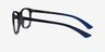 Ray-Ban RB7169 Clear Dark Gray PlasticEyeglass Frames from EyeBuyDirect, Side View
