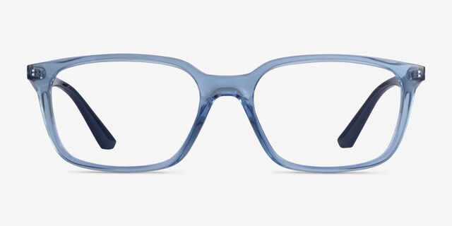 Ray-Ban RB7176 Clear Blue PlasticEyeglass Frames from EyeBuyDirect, Front View