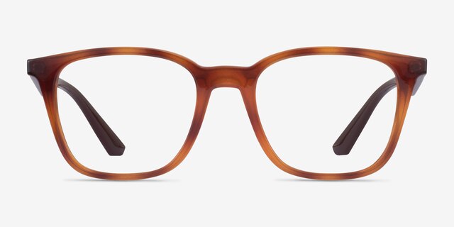 Ray-Ban RB7177 Tortoise Brown PlasticEyeglass Frames from EyeBuyDirect, Front View