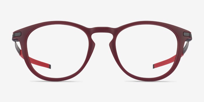 Oakley Pitchman R Burgundy & Black Plastic Eyeglass Frames from EyeBuyDirect