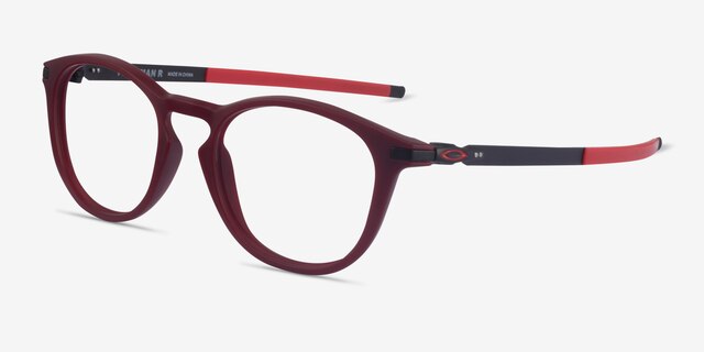Oakley Pitchman R Burgundy & Black PlasticEyeglass Frames from EyeBuyDirect, Angle View