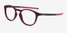 Oakley Pitchman R Burgundy & Black PlasticEyeglass Frames from EyeBuyDirect, Angle View
