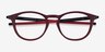 Oakley Pitchman R Burgundy & Black PlasticEyeglass Frames from EyeBuyDirect, Closed View