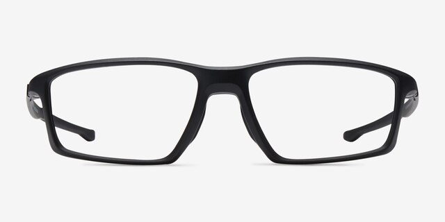 Oakley Chamber Black PlasticEyeglass Frames from EyeBuyDirect, Front View