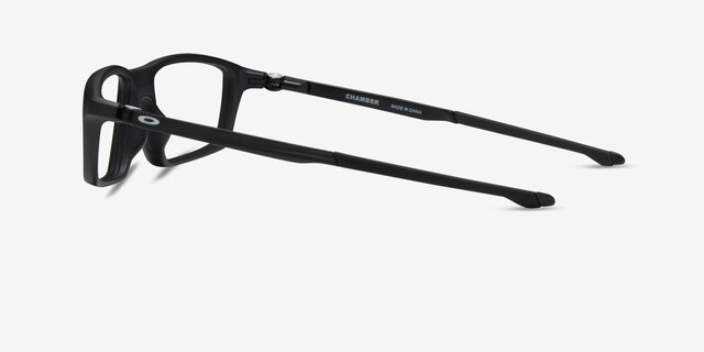 Oakley Chamber Black PlasticEyeglass Frames from EyeBuyDirect, Side View
