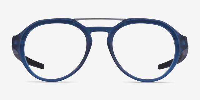 Oakley Scavenger Matte Blue PlasticEyeglass Frames from EyeBuyDirect, Front View