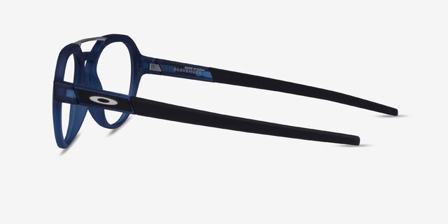 Oakley Scavenger Matte Blue PlasticEyeglass Frames from EyeBuyDirect, Side View
