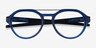Oakley Scavenger Matte Blue PlasticEyeglass Frames from EyeBuyDirect, Closed View