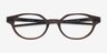 Oakley Bolster Brown MetalEyeglass Frames from EyeBuyDirect, Closed View