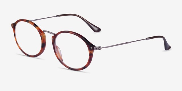 Ray-Ban RB2547V Tortoise Gunmetal AcetateEyeglass Frames from EyeBuyDirect, Angle View