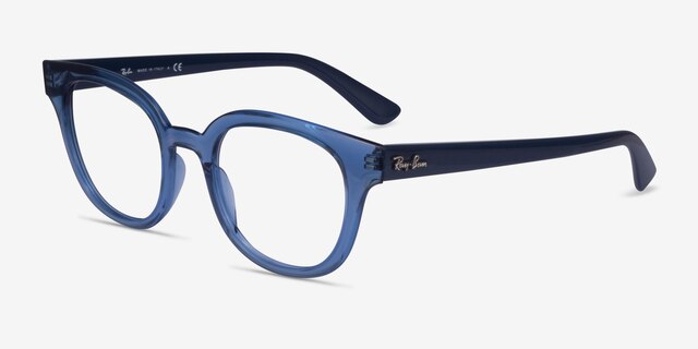 Ray-Ban RB4324V Clear Blue AcetateEyeglass Frames from EyeBuyDirect, Angle View
