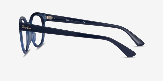Ray-Ban RB4324V Clear Blue AcetateEyeglass Frames from EyeBuyDirect, Side View