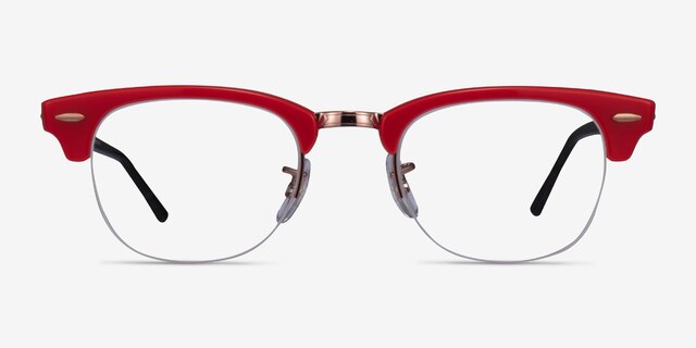 Ray-Ban RB4354V Red Rose Gold AcetateEyeglass Frames from EyeBuyDirect, Front View