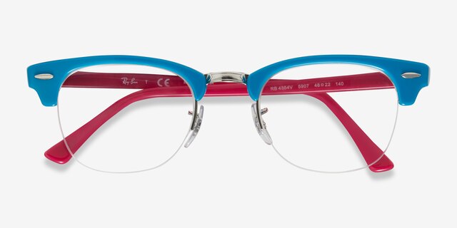 Ray-Ban RB4354V Light Blue AcetateEyeglass Frames from EyeBuyDirect, Closed View