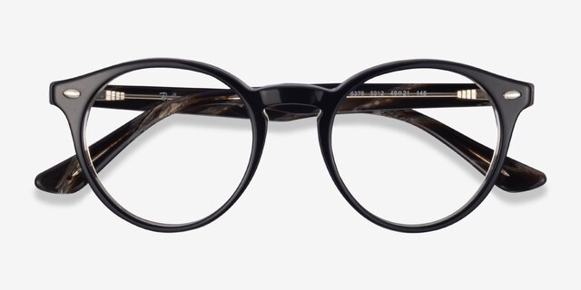 Ray-Ban RB5376 Black Tortoise AcetateEyeglass Frames from EyeBuyDirect, Closed View