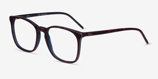 Ray-Ban RB5387 Tortoise AcetateEyeglass Frames from EyeBuyDirect, Angle View
