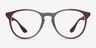 Ray-Ban RB7046 Gray Red PlasticEyeglass Frames from EyeBuyDirect, Front View