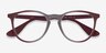 Ray-Ban RB7046 Gray Red PlasticEyeglass Frames from EyeBuyDirect, Closed View