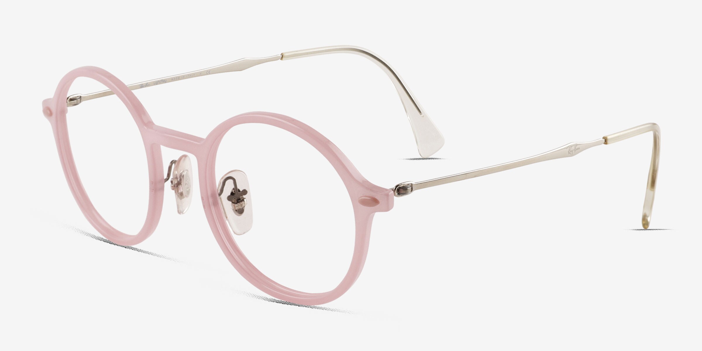 Ray-Ban RB 7087 5638 LightRay Eyeglasses Frames Glasses Blue & Silver 46-21-140 Ray-Ban RB7046 - Round Transparent Light Blue Frame  main image 2