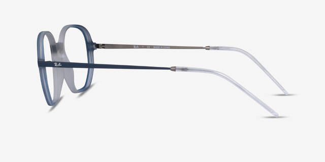Ray-Ban RB7152 Clear Blue MetalEyeglass Frames from EyeBuyDirect, Side View