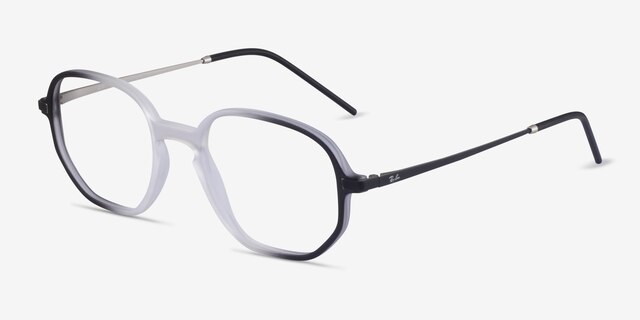 Ray-Ban RB7152 Clear Black MetalEyeglass Frames from EyeBuyDirect, Angle View