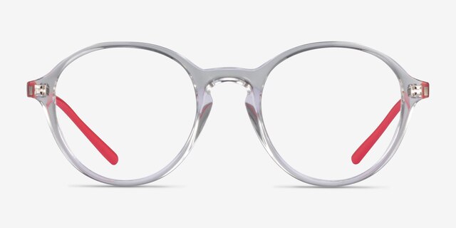 Ray-Ban RB7173 Clear Pink PlasticEyeglass Frames from EyeBuyDirect, Front View