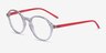 Ray-Ban RB7173 Clear Pink PlasticEyeglass Frames from EyeBuyDirect, Angle View