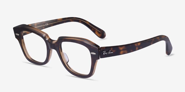 Ray-Ban RB5486 Tortoise AcetateEyeglass Frames from EyeBuyDirect, Angle View