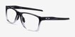 Oakley Activate Black Clear PlasticEyeglass Frames from EyeBuyDirect, Angle View