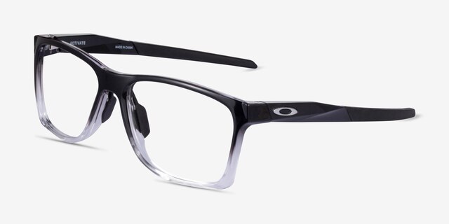 Oakley Activate Black Clear PlastiqueMontures de lunettes de vue d'EyeBuyDirect, Vue d'Angle