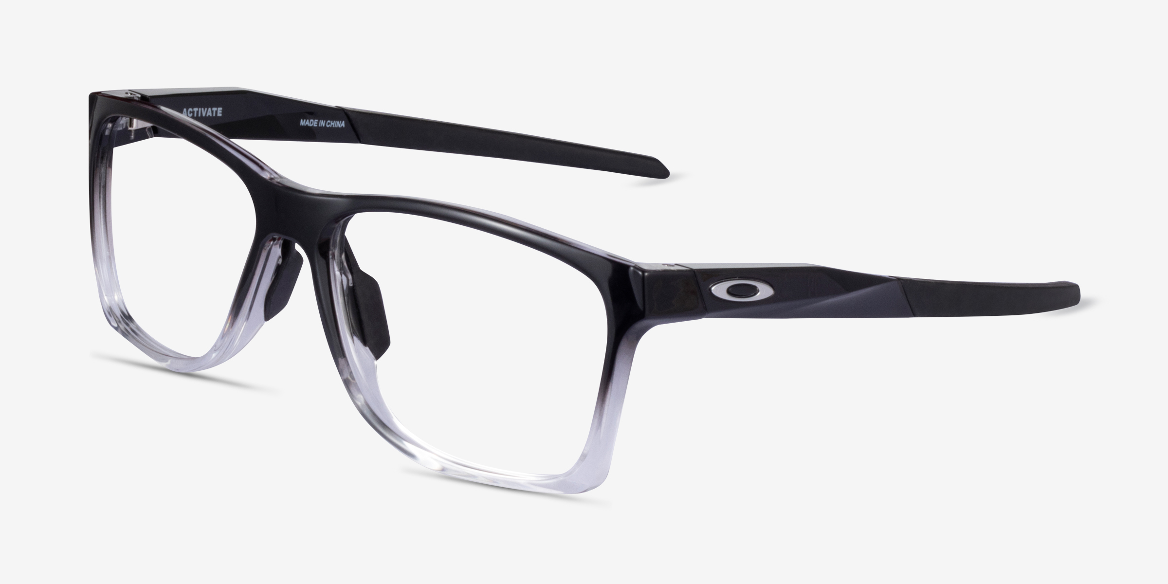 Oakley Activate - Square Black Clear Frame Glasses For Men ...