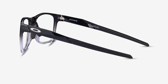Oakley Activate Black Clear PlastiqueMontures de lunettes de vue d'EyeBuyDirect, Vue de Côté