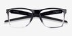 Oakley Activate Black Clear PlasticEyeglass Frames from EyeBuyDirect, Closed View