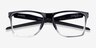 Oakley Activate Black Clear PlastiqueMontures de lunettes de vue d'EyeBuyDirect, Vue Rapprochée