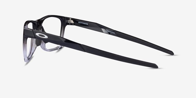 Oakley Activate Black Clear PlastiqueMontures de lunettes de vue d'EyeBuyDirect, Vue de Côté