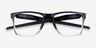 Oakley Activate Black Clear PlastiqueMontures de lunettes de vue d'EyeBuyDirect, Vue Rapprochée