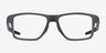 Oakley Chamfer Squared Gray PlasticEyeglass Frames from EyeBuyDirect, Front View