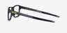 Oakley Chamfer Squared Gray PlasticEyeglass Frames from EyeBuyDirect, Side View