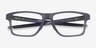 Oakley Chamfer Squared Gray PlasticEyeglass Frames from EyeBuyDirect, Closed View