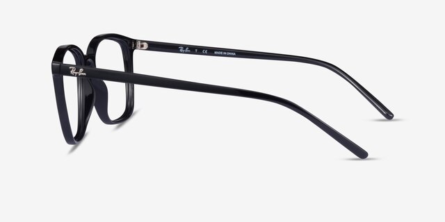 Ray-Ban RB7185 Black PlasticEyeglass Frames from EyeBuyDirect, Side View