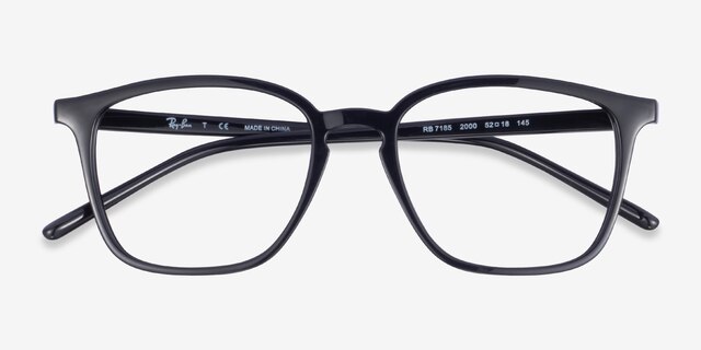 Ray-Ban RB7185 Black PlasticEyeglass Frames from EyeBuyDirect, Closed View