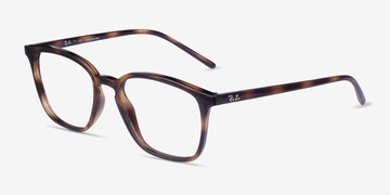 Ray-Ban RB7185 - Square Tortoise Frame Eyeglasses | Eyebuydirect