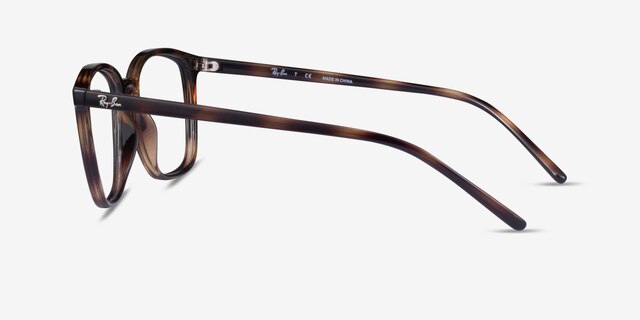 Ray-Ban RB7185 Tortoise PlasticEyeglass Frames from EyeBuyDirect, Side View
