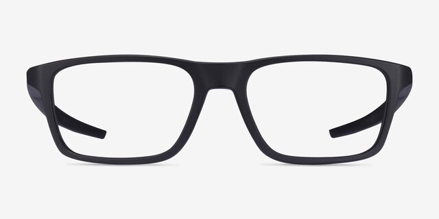 Oakley Port Bow Satin Black PlasticEyeglass Frames from EyeBuyDirect, Front View