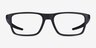 Oakley Port Bow Satin Black PlasticEyeglass Frames from EyeBuyDirect, Front View