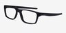 Oakley Port Bow Satin Black PlasticEyeglass Frames from EyeBuyDirect, Angle View