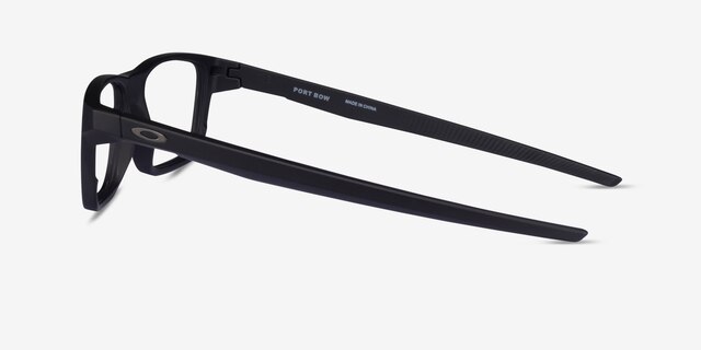 Oakley Port Bow Satin Black PlasticEyeglass Frames from EyeBuyDirect, Side View