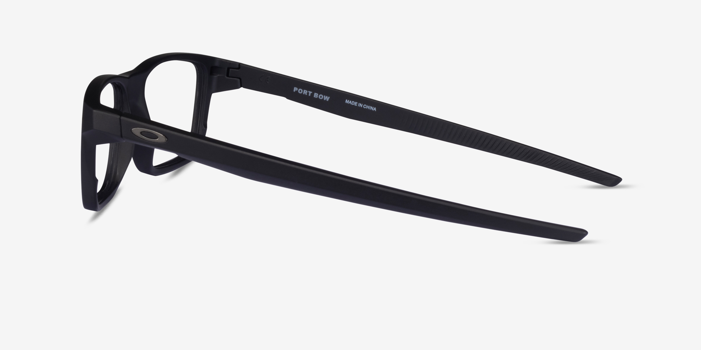 Oakley Port Bow - Rectangle Satin Black Frame Glasses For Men ...