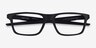Oakley Port Bow Satin Black PlasticEyeglass Frames from EyeBuyDirect, Closed View